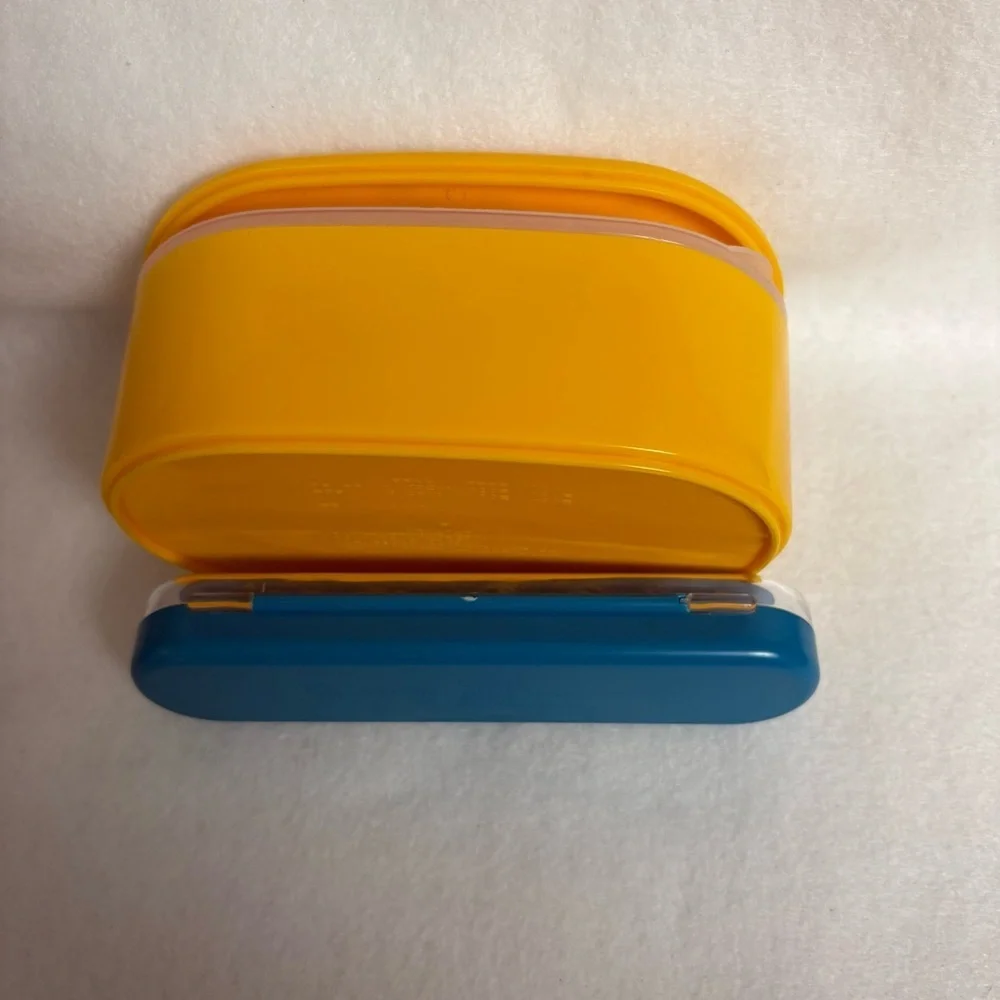Lilo & Stitch Set of 2 Bento Box Blue Utensil Case Disney Japan